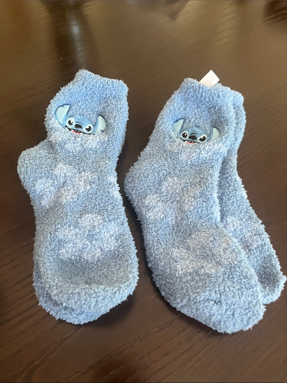 NWOT Disney Stitch Light Blue Plush Character Socks